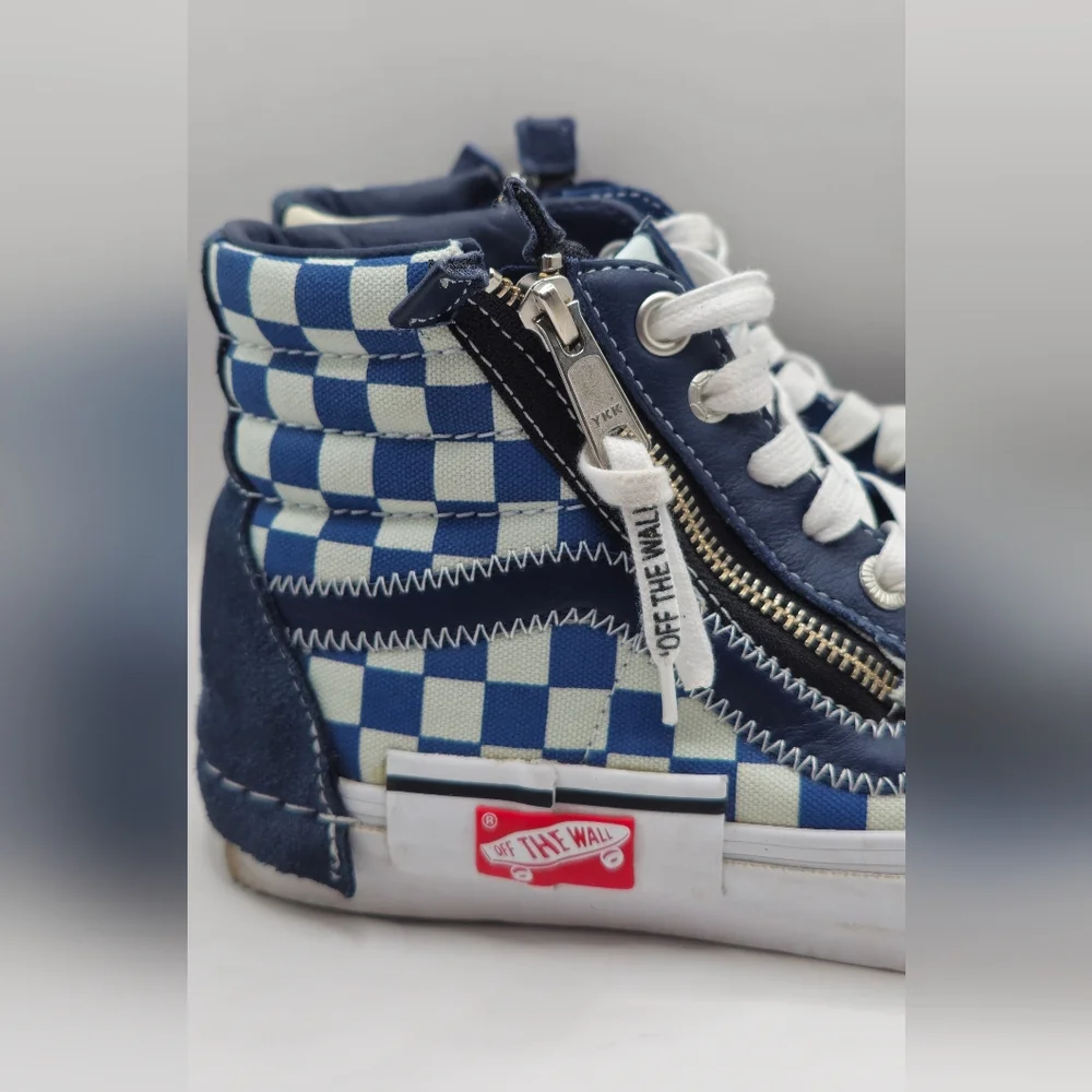 Vans Vault Sk8 Hi Cut And Paste Dress Blues Off White Supreme Bape